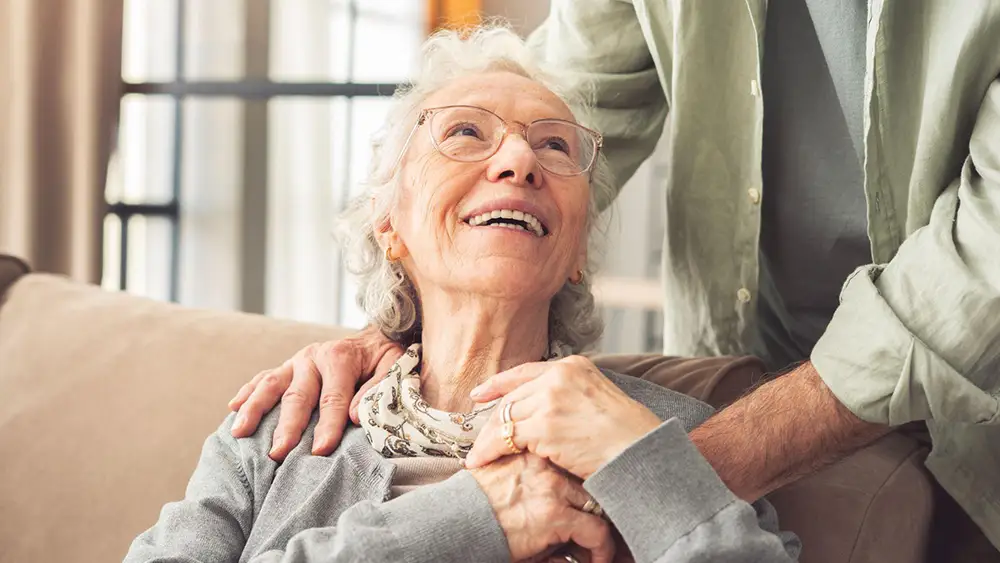 senior woman smiling