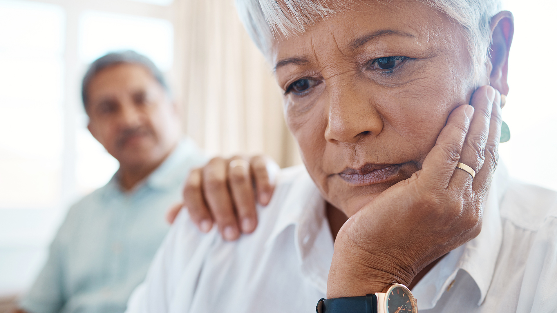 senior spouse feeling caregiver burnout